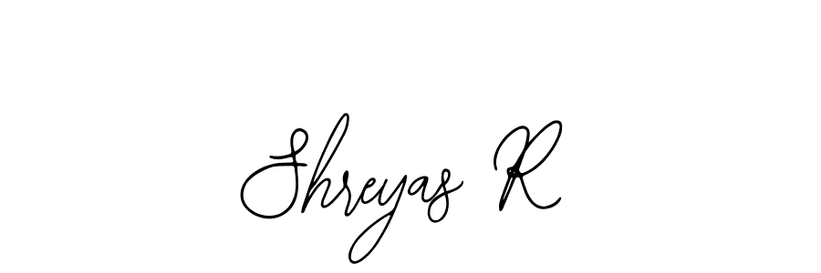 How to make Shreyas R name signature. Use Bearetta-2O07w style for creating short signs online. This is the latest handwritten sign. Shreyas R signature style 12 images and pictures png