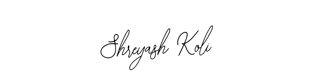 Shreyash Koli stylish signature style. Best Handwritten Sign (Bearetta-2O07w) for my name. Handwritten Signature Collection Ideas for my name Shreyash Koli. Shreyash Koli signature style 12 images and pictures png