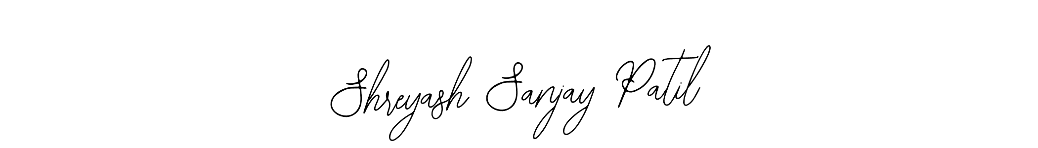 The best way (Bearetta-2O07w) to make a short signature is to pick only two or three words in your name. The name Shreyash Sanjay Patil include a total of six letters. For converting this name. Shreyash Sanjay Patil signature style 12 images and pictures png