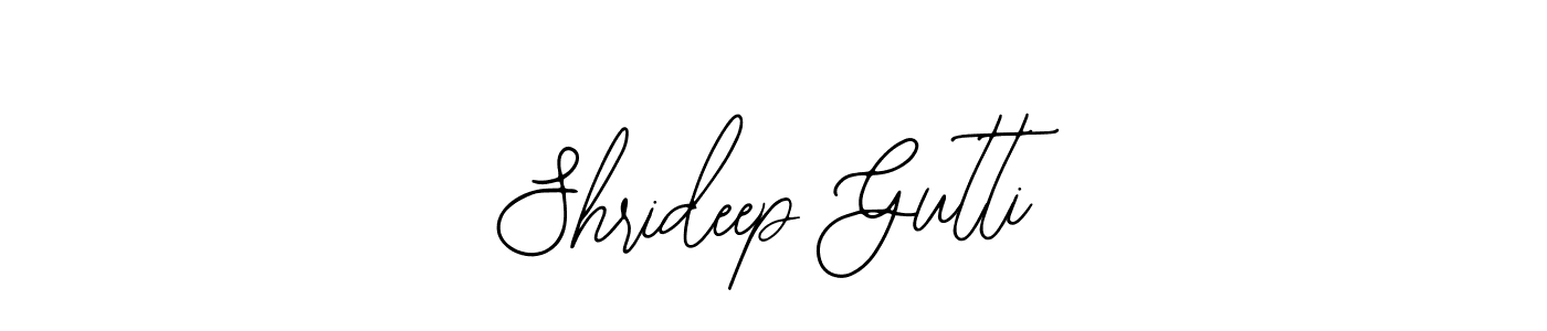 How to make Shrideep Gutti name signature. Use Bearetta-2O07w style for creating short signs online. This is the latest handwritten sign. Shrideep Gutti signature style 12 images and pictures png