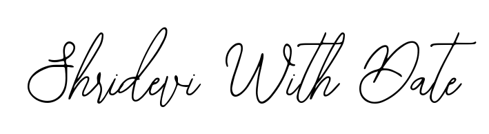 A dynamic signature style for Shridevi With Date using Bearetta-2O07w script. Designed to look authentic, handwritten, and professional. Shridevi With Date signature style 12 images and pictures png