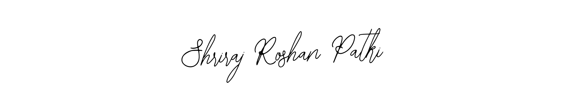 How to make Shriraj Roshan Patki name signature. Use Bearetta-2O07w style for creating short signs online. This is the latest handwritten sign. Shriraj Roshan Patki signature style 12 images and pictures png