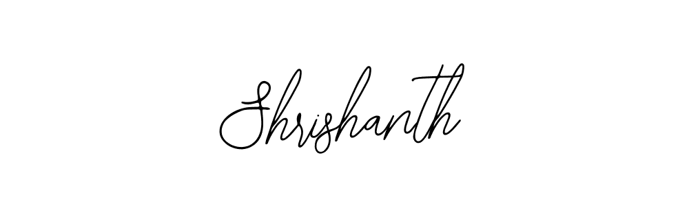 How to make Shrishanth name signature. Use Bearetta-2O07w style for creating short signs online. This is the latest handwritten sign. Shrishanth signature style 12 images and pictures png