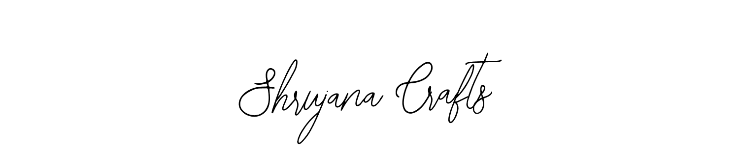 You should practise on your own different ways (Bearetta-2O07w) to write your name (Shrujana Crafts) in signature. don't let someone else do it for you. Shrujana Crafts signature style 12 images and pictures png