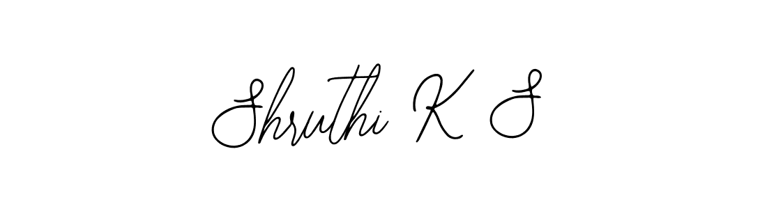 You should practise on your own different ways (Bearetta-2O07w) to write your name (Shruthi K S) in signature. don't let someone else do it for you. Shruthi K S signature style 12 images and pictures png