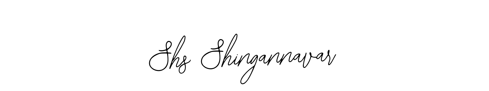 How to make Shs Shingannavar name signature. Use Bearetta-2O07w style for creating short signs online. This is the latest handwritten sign. Shs Shingannavar signature style 12 images and pictures png