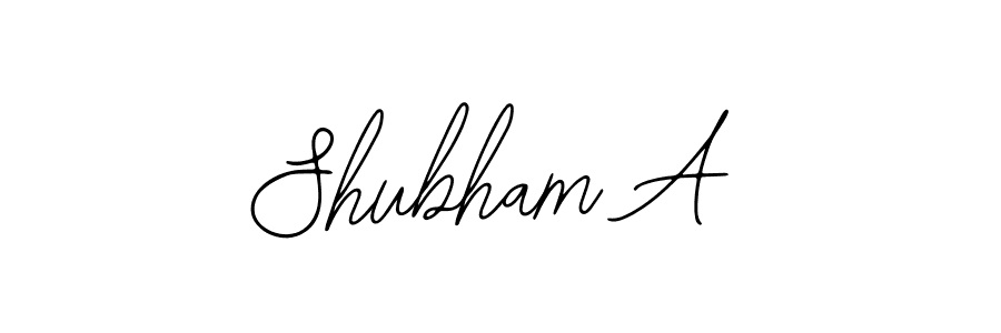 How to make Shubham A name signature. Use Bearetta-2O07w style for creating short signs online. This is the latest handwritten sign. Shubham A signature style 12 images and pictures png