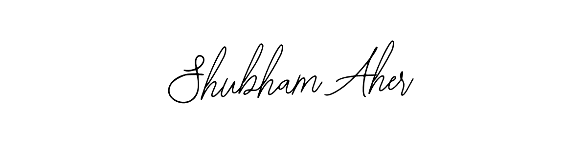 Use a signature maker to create a handwritten signature online. With this signature software, you can design (Bearetta-2O07w) your own signature for name Shubham Aher. Shubham Aher signature style 12 images and pictures png