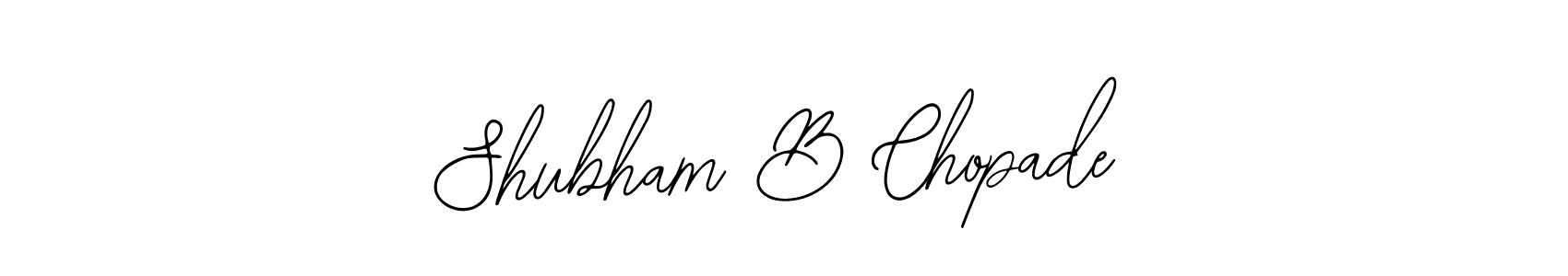 The best way (Bearetta-2O07w) to make a short signature is to pick only two or three words in your name. The name Shubham B Chopade include a total of six letters. For converting this name. Shubham B Chopade signature style 12 images and pictures png