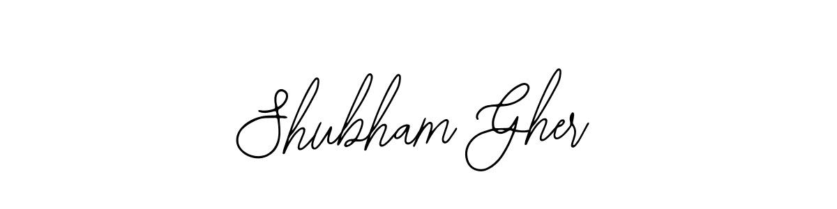 Shubham Gher stylish signature style. Best Handwritten Sign (Bearetta-2O07w) for my name. Handwritten Signature Collection Ideas for my name Shubham Gher. Shubham Gher signature style 12 images and pictures png