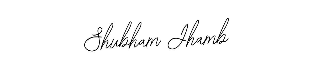 You should practise on your own different ways (Bearetta-2O07w) to write your name (Shubham Jhamb) in signature. don't let someone else do it for you. Shubham Jhamb signature style 12 images and pictures png