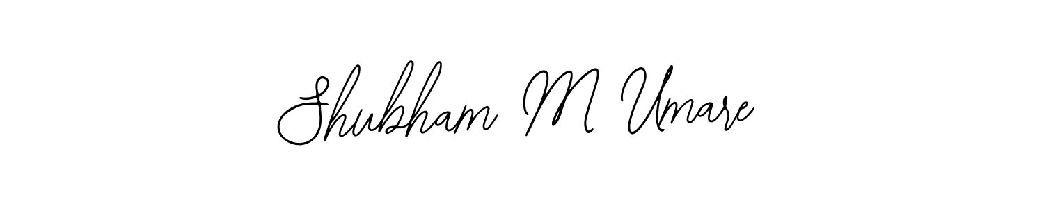 How to make Shubham M Umare name signature. Use Bearetta-2O07w style for creating short signs online. This is the latest handwritten sign. Shubham M Umare signature style 12 images and pictures png