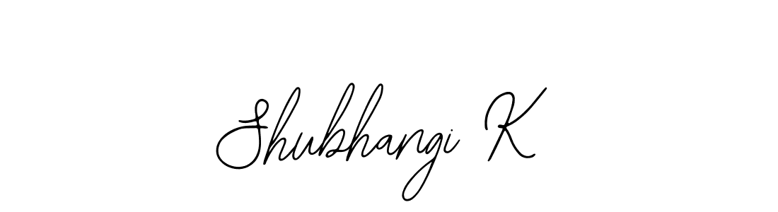 Design your own signature with our free online signature maker. With this signature software, you can create a handwritten (Bearetta-2O07w) signature for name Shubhangi K. Shubhangi K signature style 12 images and pictures png