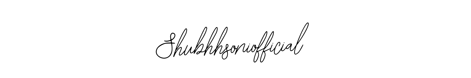 Design your own signature with our free online signature maker. With this signature software, you can create a handwritten (Bearetta-2O07w) signature for name Shubhhsoniofficial. Shubhhsoniofficial signature style 12 images and pictures png