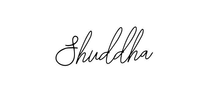 Shuddha stylish signature style. Best Handwritten Sign (Bearetta-2O07w) for my name. Handwritten Signature Collection Ideas for my name Shuddha. Shuddha signature style 12 images and pictures png