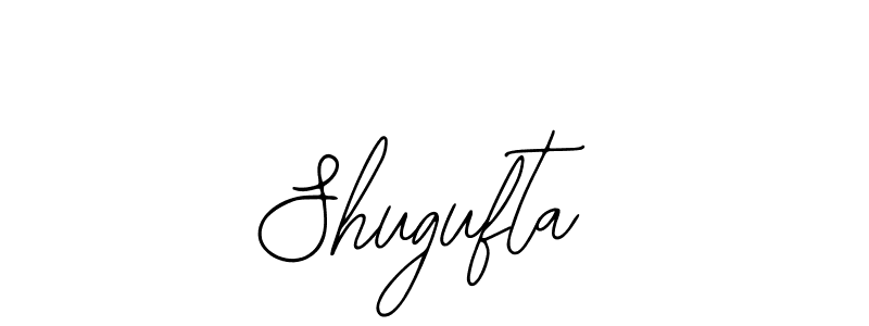 You should practise on your own different ways (Bearetta-2O07w) to write your name (Shugufta) in signature. don't let someone else do it for you. Shugufta signature style 12 images and pictures png