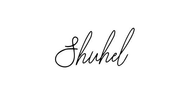 How to make Shuhel name signature. Use Bearetta-2O07w style for creating short signs online. This is the latest handwritten sign. Shuhel signature style 12 images and pictures png