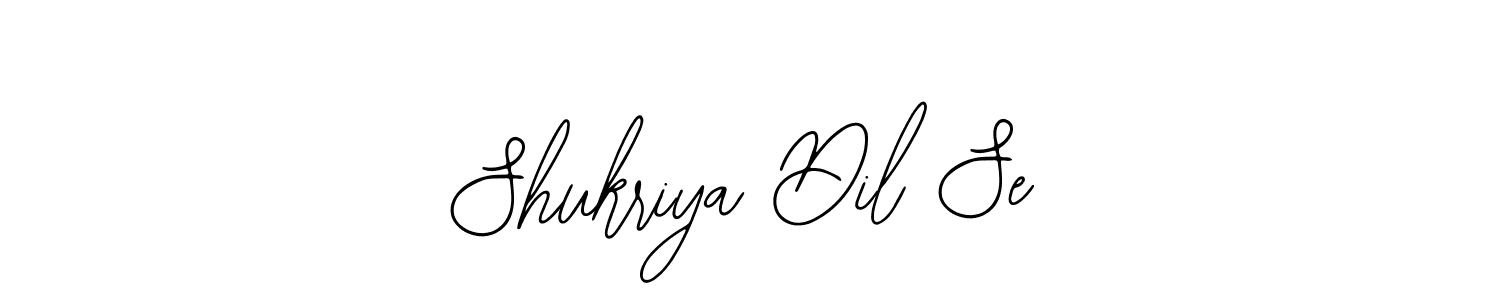 Also we have Shukriya Dil Se name is the best signature style. Create professional handwritten signature collection using Bearetta-2O07w autograph style. Shukriya Dil Se signature style 12 images and pictures png
