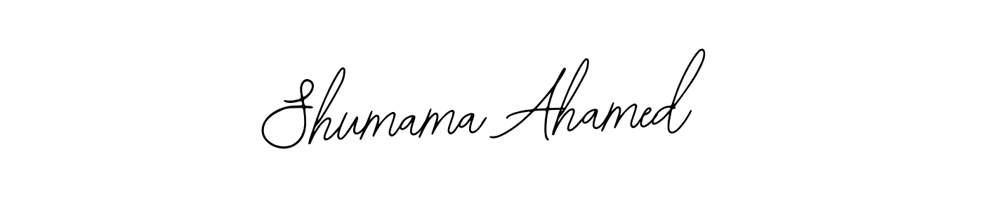 Create a beautiful signature design for name Shumama Ahamed. With this signature (Bearetta-2O07w) fonts, you can make a handwritten signature for free. Shumama Ahamed signature style 12 images and pictures png