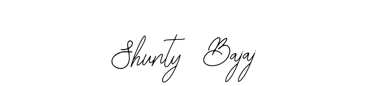 You should practise on your own different ways (Bearetta-2O07w) to write your name (Shunty  Bajaj) in signature. don't let someone else do it for you. Shunty  Bajaj signature style 12 images and pictures png