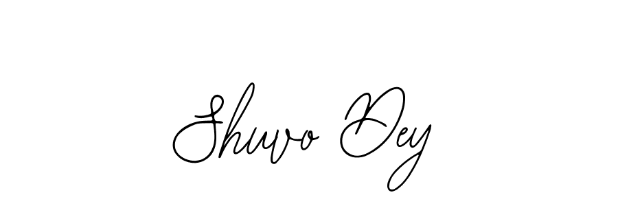 How to make Shuvo Dey name signature. Use Bearetta-2O07w style for creating short signs online. This is the latest handwritten sign. Shuvo Dey signature style 12 images and pictures png