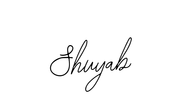 Similarly Bearetta-2O07w is the best handwritten signature design. Signature creator online .You can use it as an online autograph creator for name Shuyab. Shuyab signature style 12 images and pictures png