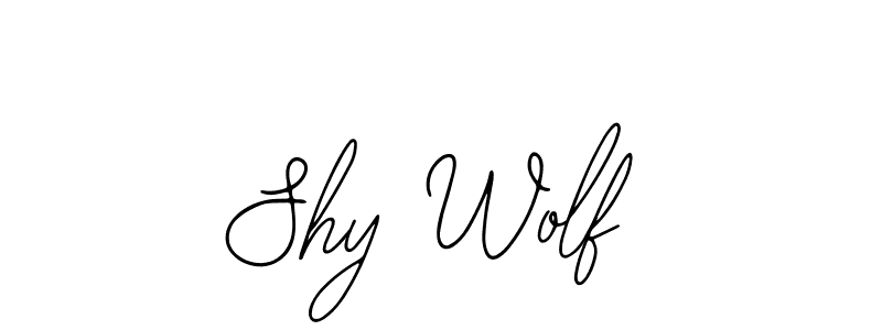 How to make Shy Wolf name signature. Use Bearetta-2O07w style for creating short signs online. This is the latest handwritten sign. Shy Wolf signature style 12 images and pictures png