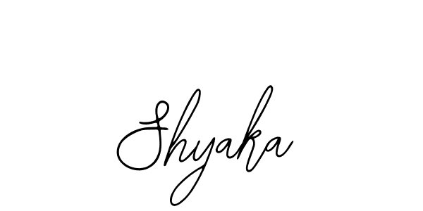 How to make Shyaka signature? Bearetta-2O07w is a professional autograph style. Create handwritten signature for Shyaka name. Shyaka signature style 12 images and pictures png