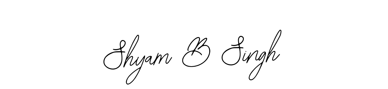 if you are searching for the best signature style for your name Shyam B Singh. so please give up your signature search. here we have designed multiple signature styles  using Bearetta-2O07w. Shyam B Singh signature style 12 images and pictures png