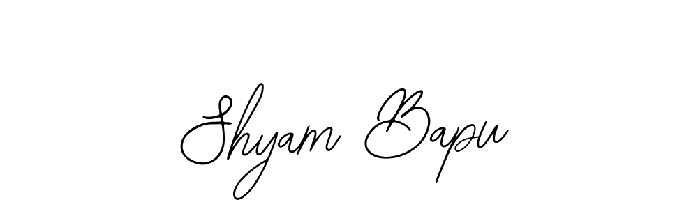 You should practise on your own different ways (Bearetta-2O07w) to write your name (Shyam Bapu) in signature. don't let someone else do it for you. Shyam Bapu signature style 12 images and pictures png