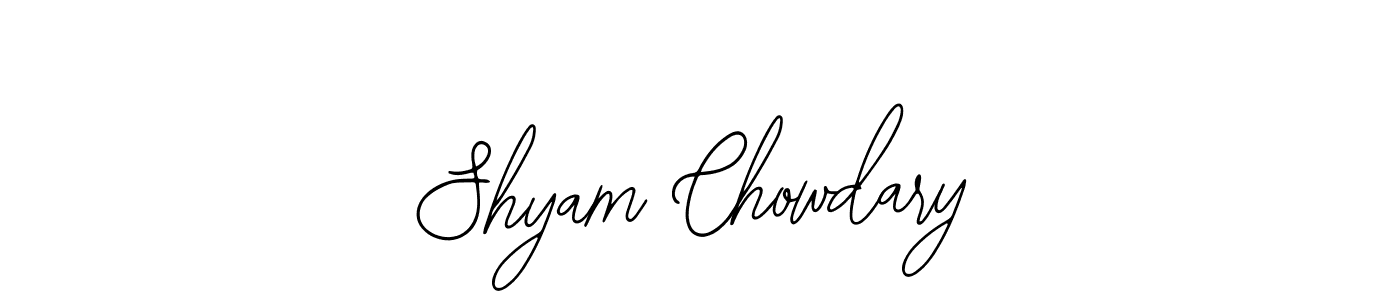 The best way (Bearetta-2O07w) to make a short signature is to pick only two or three words in your name. The name Shyam Chowdary include a total of six letters. For converting this name. Shyam Chowdary signature style 12 images and pictures png