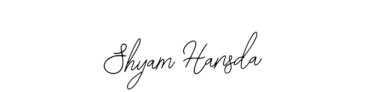 You can use this online signature creator to create a handwritten signature for the name Shyam Hansda. This is the best online autograph maker. Shyam Hansda signature style 12 images and pictures png