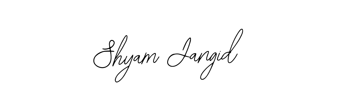 You should practise on your own different ways (Bearetta-2O07w) to write your name (Shyam Jangid) in signature. don't let someone else do it for you. Shyam Jangid signature style 12 images and pictures png