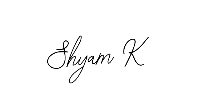Create a beautiful signature design for name Shyam K. With this signature (Bearetta-2O07w) fonts, you can make a handwritten signature for free. Shyam K signature style 12 images and pictures png