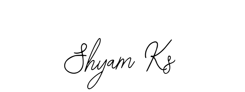 Design your own signature with our free online signature maker. With this signature software, you can create a handwritten (Bearetta-2O07w) signature for name Shyam Ks. Shyam Ks signature style 12 images and pictures png