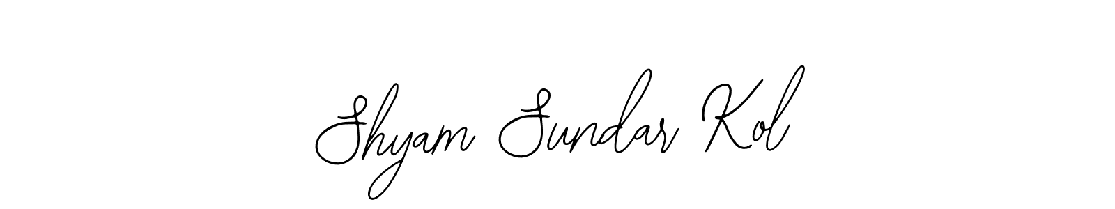 You can use this online signature creator to create a handwritten signature for the name Shyam Sundar Kol. This is the best online autograph maker. Shyam Sundar Kol signature style 12 images and pictures png