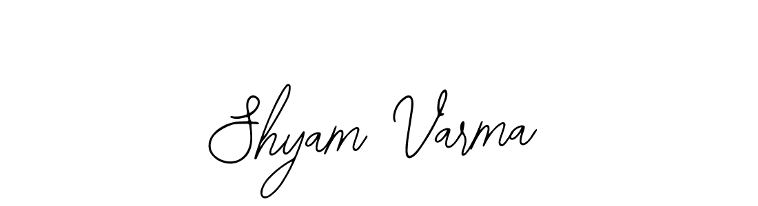 You should practise on your own different ways (Bearetta-2O07w) to write your name (Shyam Varma) in signature. don't let someone else do it for you. Shyam Varma signature style 12 images and pictures png