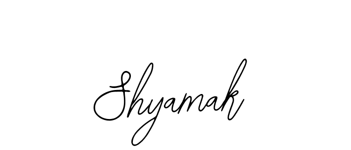 Make a beautiful signature design for name Shyamak. With this signature (Bearetta-2O07w) style, you can create a handwritten signature for free. Shyamak signature style 12 images and pictures png