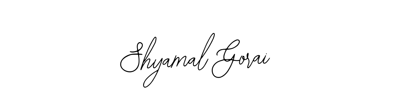 How to make Shyamal Gorai name signature. Use Bearetta-2O07w style for creating short signs online. This is the latest handwritten sign. Shyamal Gorai signature style 12 images and pictures png