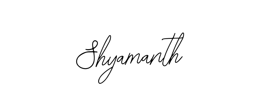 Shyamanth stylish signature style. Best Handwritten Sign (Bearetta-2O07w) for my name. Handwritten Signature Collection Ideas for my name Shyamanth. Shyamanth signature style 12 images and pictures png