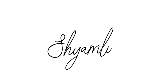 if you are searching for the best signature style for your name Shyamli. so please give up your signature search. here we have designed multiple signature styles  using Bearetta-2O07w. Shyamli signature style 12 images and pictures png