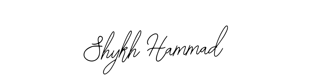 Bearetta-2O07w is a professional signature style that is perfect for those who want to add a touch of class to their signature. It is also a great choice for those who want to make their signature more unique. Get Shykh Hammad name to fancy signature for free. Shykh Hammad signature style 12 images and pictures png