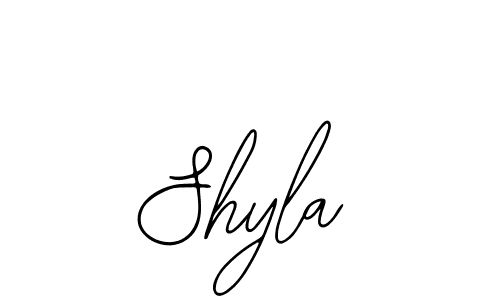 You should practise on your own different ways (Bearetta-2O07w) to write your name (Shyla) in signature. don't let someone else do it for you. Shyla signature style 12 images and pictures png