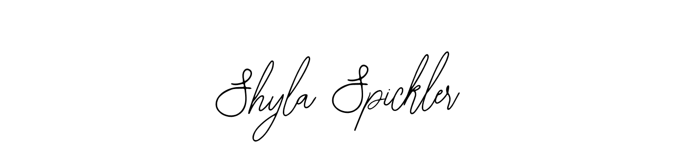 How to make Shyla Spickler name signature. Use Bearetta-2O07w style for creating short signs online. This is the latest handwritten sign. Shyla Spickler signature style 12 images and pictures png
