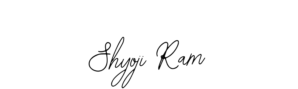 The best way (Bearetta-2O07w) to make a short signature is to pick only two or three words in your name. The name Shyoji Ram include a total of six letters. For converting this name. Shyoji Ram signature style 12 images and pictures png