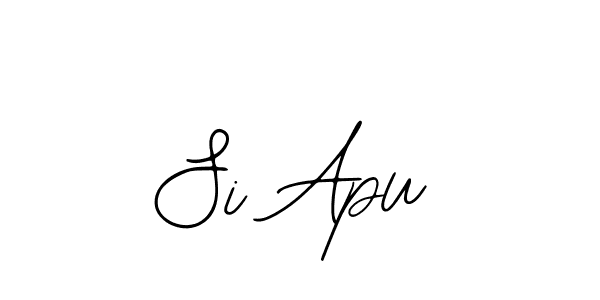 You should practise on your own different ways (Bearetta-2O07w) to write your name (Si Apu) in signature. don't let someone else do it for you. Si Apu signature style 12 images and pictures png