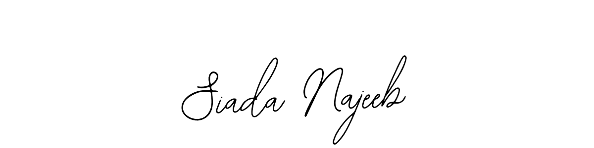 Also You can easily find your signature by using the search form. We will create Siada Najeeb name handwritten signature images for you free of cost using Bearetta-2O07w sign style. Siada Najeeb signature style 12 images and pictures png