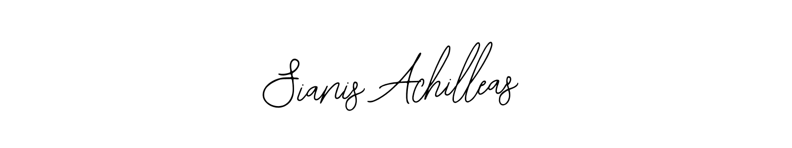 Similarly Bearetta-2O07w is the best handwritten signature design. Signature creator online .You can use it as an online autograph creator for name Sianis Achilleas. Sianis Achilleas signature style 12 images and pictures png