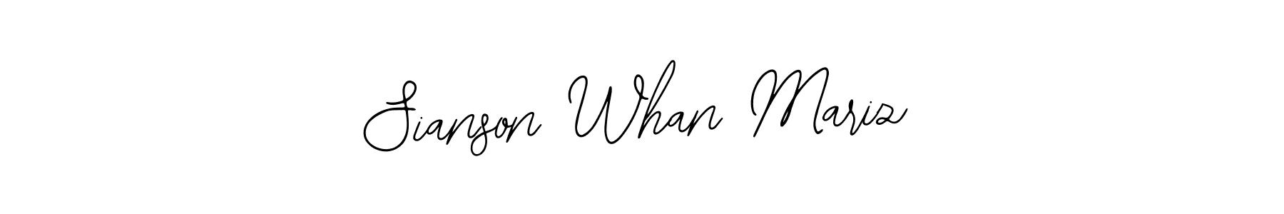 Make a beautiful signature design for name Sianson Whan Mariz. Use this online signature maker to create a handwritten signature for free. Sianson Whan Mariz signature style 12 images and pictures png