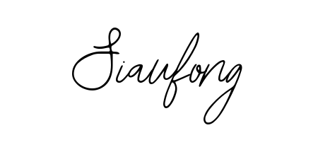 The Bearetta-2O07w font transforms the name Siaufong into an executive sign with sharp precision and distinguished character. Siaufong signature style 12 images and pictures png